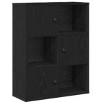 vidaXL Knižnica čierny dub 60x24x76,5 cm kompozitné drevo – Obrázok 2