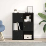 vidaXL Knižnica čierny dub 60x24x76,5 cm kompozitné drevo – Obrázok 3