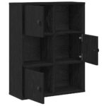 vidaXL Knižnica čierny dub 60x24x76,5 cm kompozitné drevo – Obrázok 4