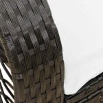 vidaXL Záhradné hojdacie kreslo s vankúšmi čierny polyratan – Obrázok 8