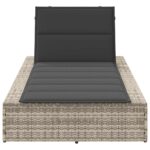 vidaXL solárium s plávajúcim vankúšom Svetlosivý polyratanový – Obrázok 4