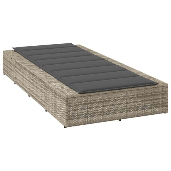 vidaXL solárium s plávajúcim vankúšom Svetlosivý polyratanový – Obrázok 5