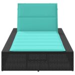 vidaXL solárium s plávajúcim vankúšom čierny polyratan – Obrázok 4