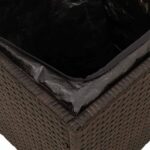 vidaXL záhradné stoličky s vankúšikmi 2 ks hnedá 40x40x43 cm polyratan – Obrázok 11