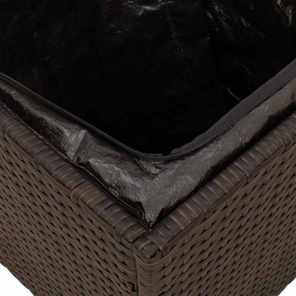 vidaXL záhradné stoličky s vankúšikmi 2 ks hnedá 40x40x43 cm polyratan – Obrázok 11