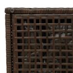 vidaXL záhradné stoličky s vankúšikmi 2 ks hnedá 40x40x43 cm polyratan – Obrázok 12