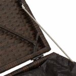 vidaXL záhradné stoličky s vankúšikmi 2 ks hnedá 40x40x43 cm polyratan – Obrázok 10