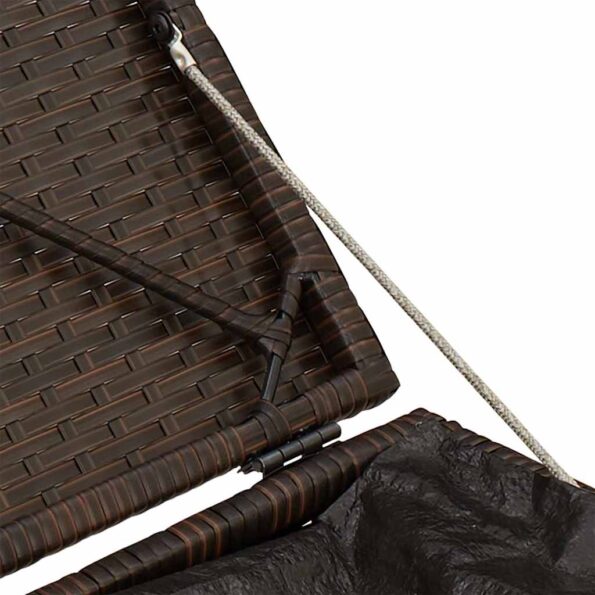 vidaXL záhradné stoličky s vankúšikmi 2 ks hnedá 40x40x43 cm polyratan – Obrázok 10