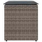 vidaXL záhradné stoličky s vankúšikmi 2 ks sivá 40x40x43 cm polyratan – Obrázok 4