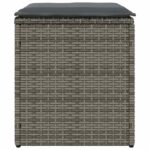 vidaXL záhradné stoličky s vankúšikmi 2 ks sivá 40x40x43 cm polyratan – Obrázok 7