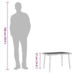 vidaXL záhradný konferenčný stolík obdĺžnikový hnedý 60x40x37 cm – Obrázok 9