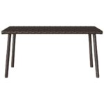 vidaXL Záhradný konferenčný stolík obdĺžnikový hnedý 80x40x37 cm – Obrázok 4