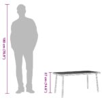 vidaXL Záhradný konferenčný stolík obdĺžnikový hnedý 80x40x37 cm – Obrázok 9