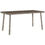 vidaXL Záhradný konferenčný stolík Obdĺžnikový šedý 80x40x37 cm – Obrázok 6