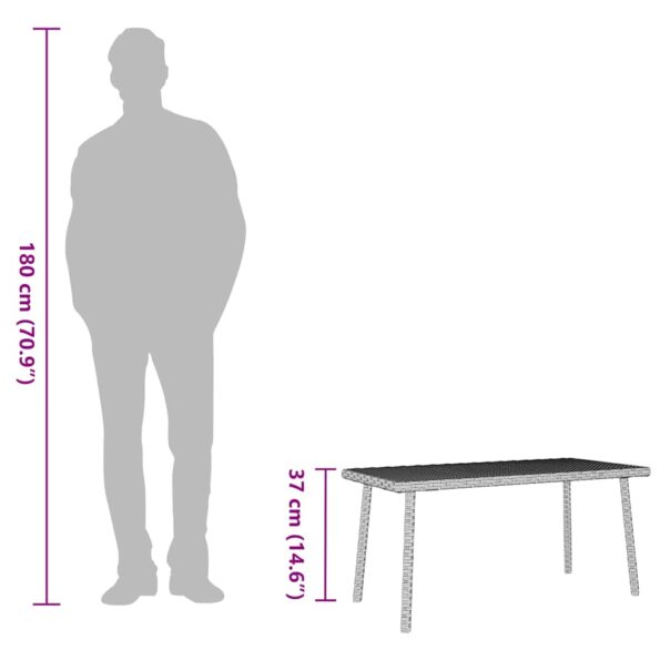 vidaXL záhradný konferenčný stolík obdĺžnikový svetlosivý 80x40x37 cm – Obrázok 9