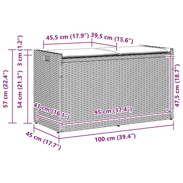 VXL8721158667007_g_en_hd_10.jpg vidaXL Vonkajšia odkladacia lavica s poduškou šedej 100 cm polyratanu – Obrázok 11