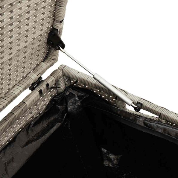 vidaXL záhradný úložný box svetlosivý 110x50x58 cm polyratan – Obrázok 9