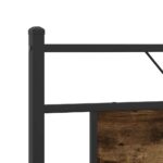vidaXL Kovový posteľný rám bez matraca dymový dub 160x200 cm – Obrázok 9