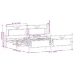 vidaXL Kovový posteľný rám bez matraca dub sonoma 193x203 cm – Obrázok 11