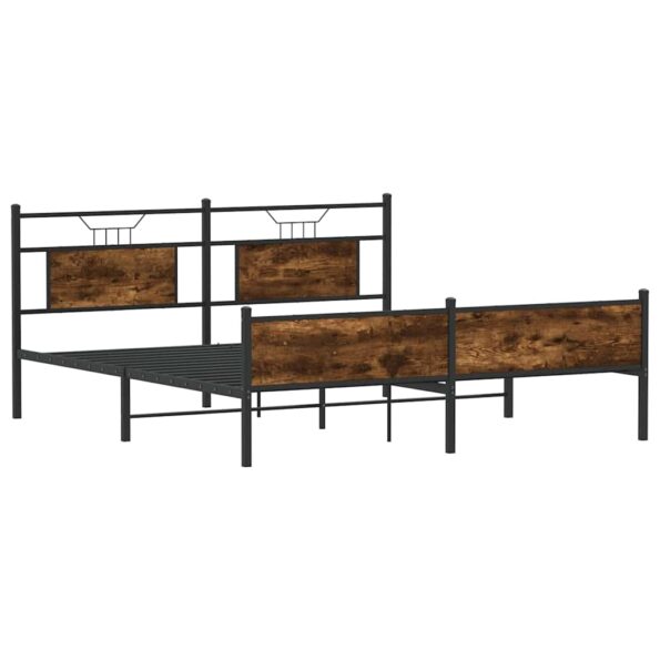 VXL8721158667687_g_en_hd_1.jpg vidaXL Kovový posteľný rám bez matraca dymový dub 180x200 cm – Obrázok 3