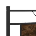 vidaXL Kovový posteľný rám bez matraca dymový dub 180x200 cm – Obrázok 9
