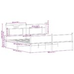 vidaXL Kovový posteľný rám bez matraca dymový dub 180x200 cm – Obrázok 11
