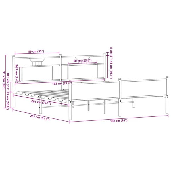 VXL8721158667687_g_en_hd_9.jpg vidaXL Kovový posteľný rám bez matraca dymový dub 180x200 cm – Obrázok 11