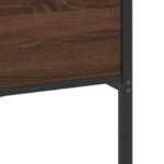 vidaXL Kovový posteľný rám bez matraca hnedý dub 180x200 cm – Obrázok 10