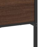 vidaXL Kovový posteľný rám bez matraca hnedý dub 200x200 cm – Obrázok 10