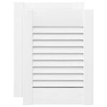 vidaXL dvierka skriniek Louvred Design 2 ks Biela 39,5x29,5 cm – Obrázok 2