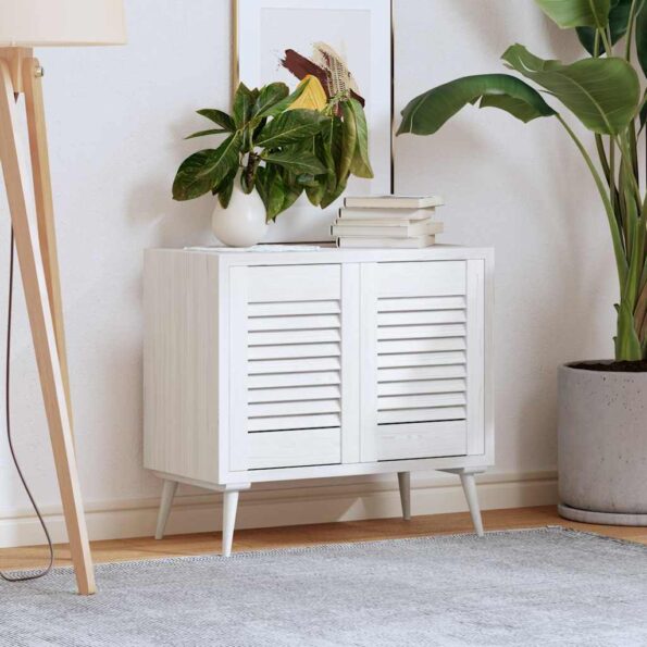 vidaXL dvierka skriniek Louvred Design 2 ks Biela 39,5x29,5 cm – Obrázok 3