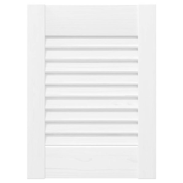 vidaXL dvierka skriniek Louvred Design 2 ks Biela 39,5x29,5 cm – Obrázok 5