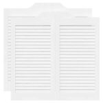 VidaXL Krídlové dvere Louvred Design 2-pár biele 80x80 cm – Obrázok 2