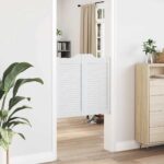 VidaXL Krídlové dvere Louvred Design 2-pár biele 80x80 cm – Obrázok 3