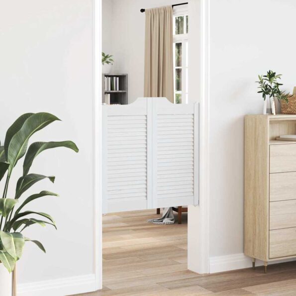 VidaXL Krídlové dvere Louvred Design 2-pár biele 80x80 cm – Obrázok 3