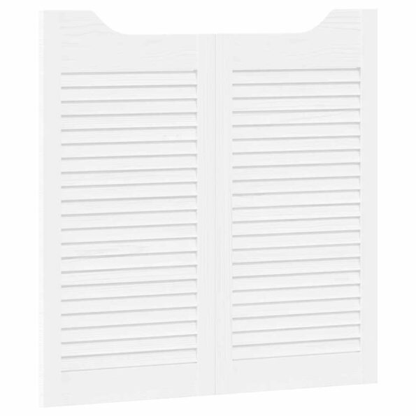 VidaXL Krídlové dvere Louvred Design 2-pár biele 80x80 cm – Obrázok 5