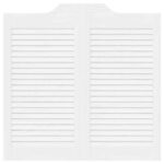 VidaXL Krídlové dvere Louvred Design 2-pár biele 80x80 cm – Obrázok 6