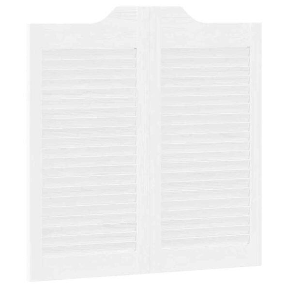 VidaXL Krídlové dvere Louvred Design 2-pár biele 80x80 cm – Obrázok 8