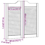 VidaXL Krídlové dvere Louvred Design 2-pár biele 80x80 cm – Obrázok 11