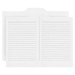 VidaXL Krídlové dvere Louvred Design 2-pár biele 80x100 cm – Obrázok 2