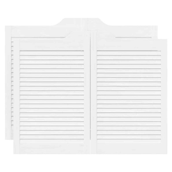 VidaXL Krídlové dvere Louvred Design 2-pár biele 80x100 cm – Obrázok 2