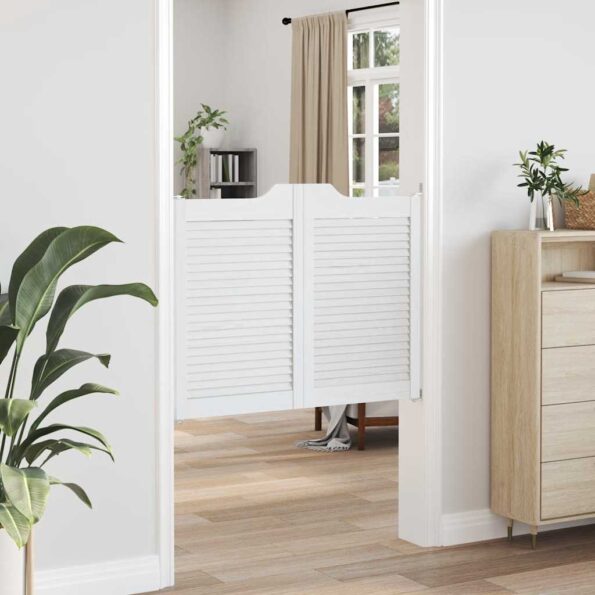 VidaXL Krídlové dvere Louvred Design 2-pár biele 80x100 cm – Obrázok 3