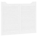 VidaXL Krídlové dvere Louvred Design 2-pár biele 80x100 cm – Obrázok 5