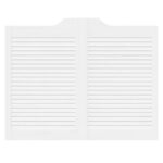 VidaXL Krídlové dvere Louvred Design 2-pár biele 80x100 cm – Obrázok 6