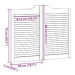 VidaXL Krídlové dvere Louvred Design 2-pár biele 80x100 cm – Obrázok 11