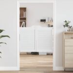 VidaXL Krídlové dvere Louvred Design 2-pár biele 80x100 cm