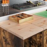 vidaXL Garážová skriňa dub dymový 30x51x85 cm masívna borovica – Obrázok 4