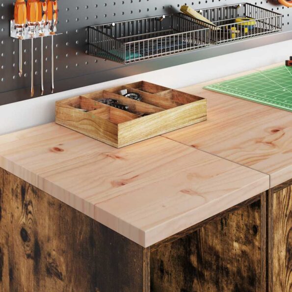 vidaXL Garážová skriňa dub dymový 30x51x85 cm masívna borovica – Obrázok 4