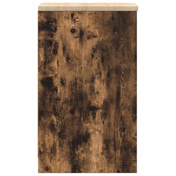 vidaXL Garážová skriňa dub dymový 30x51x85 cm masívna borovica – Obrázok 6