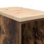 vidaXL Garážová skriňa dub dymový 30x51x85 cm masívna borovica – Obrázok 8